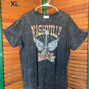 Black Nashville Graphic T-Shirt XL